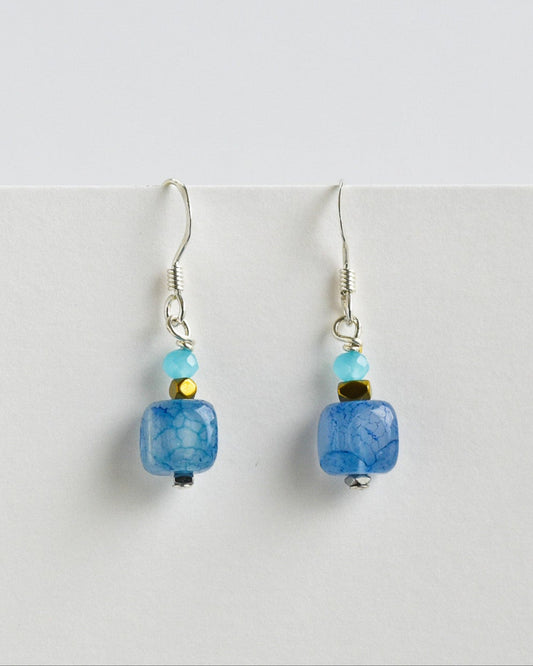 Blue gemstone earrings