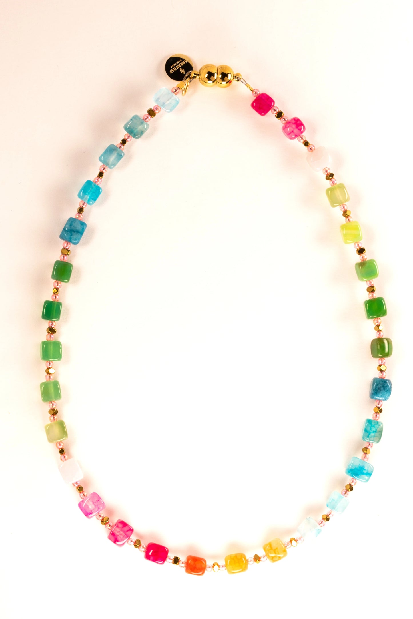 Sunlit Stones Necklace – Rainbow Agate