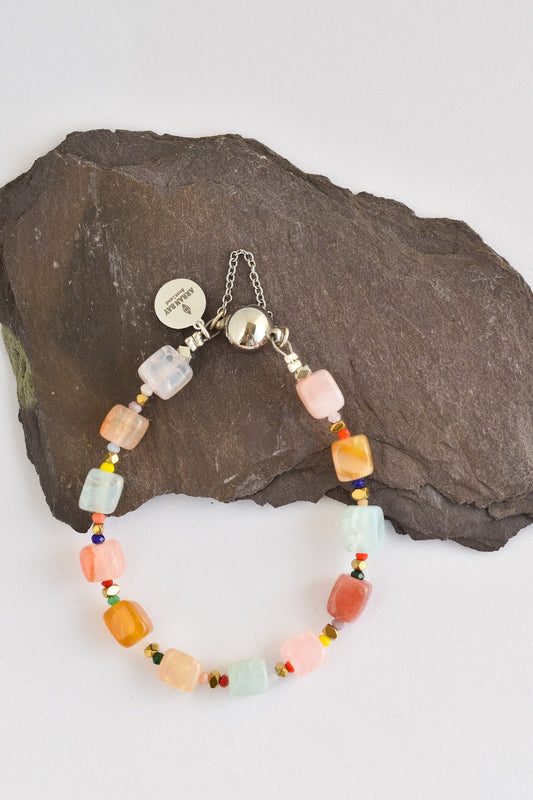 Pastel agate bracelet