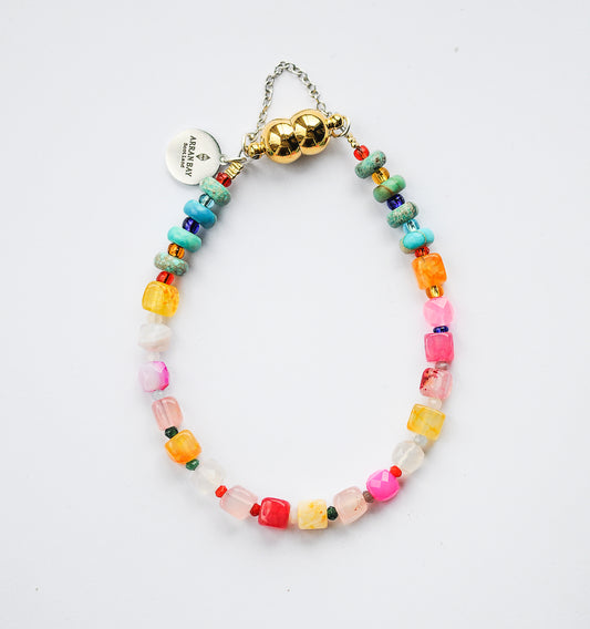 Bright agate bracelet