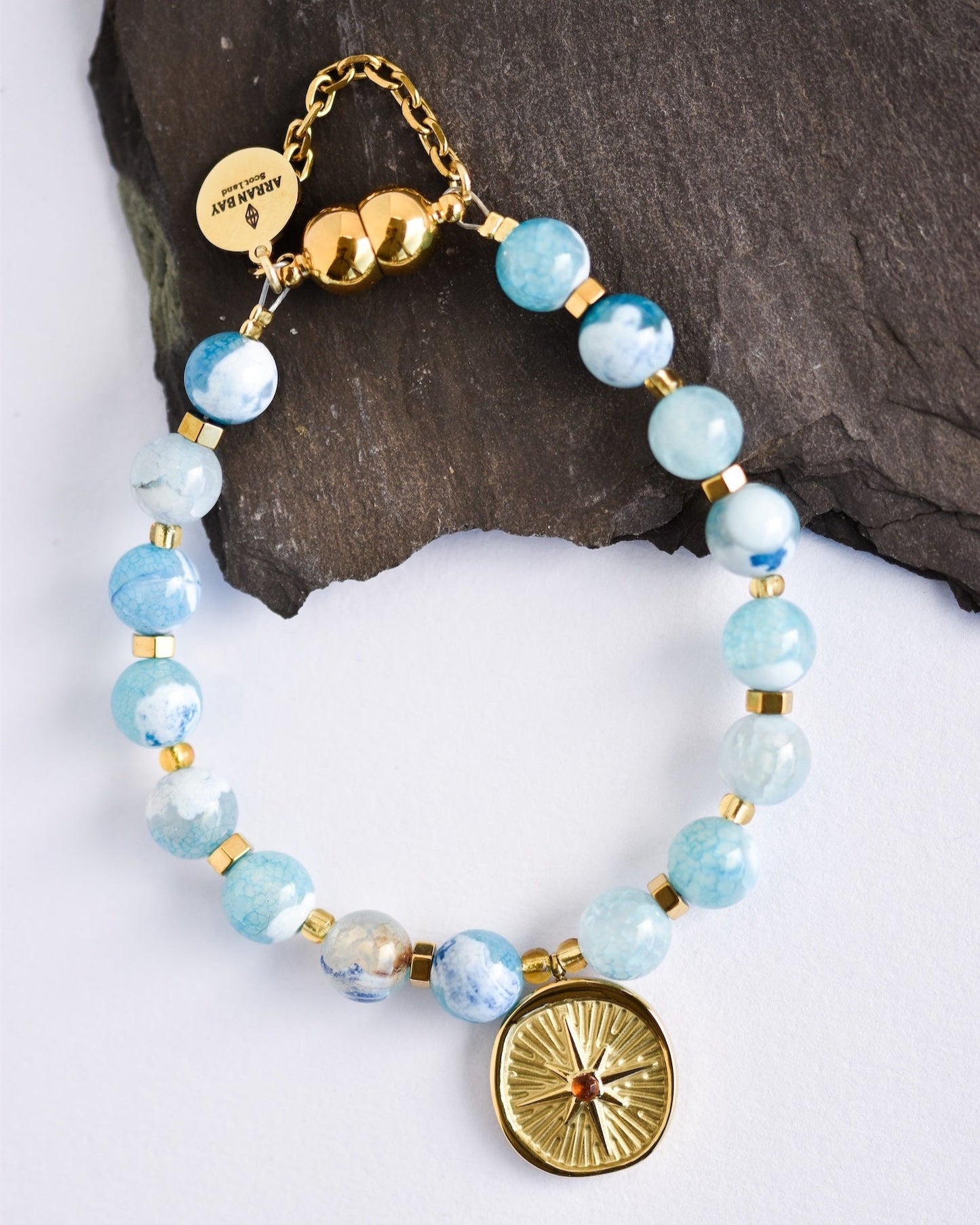 Blue azure stone bracelet