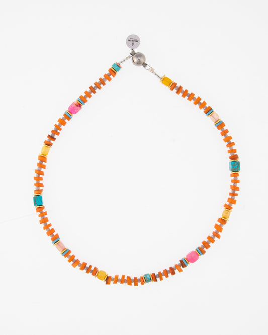 Orange shell necklace