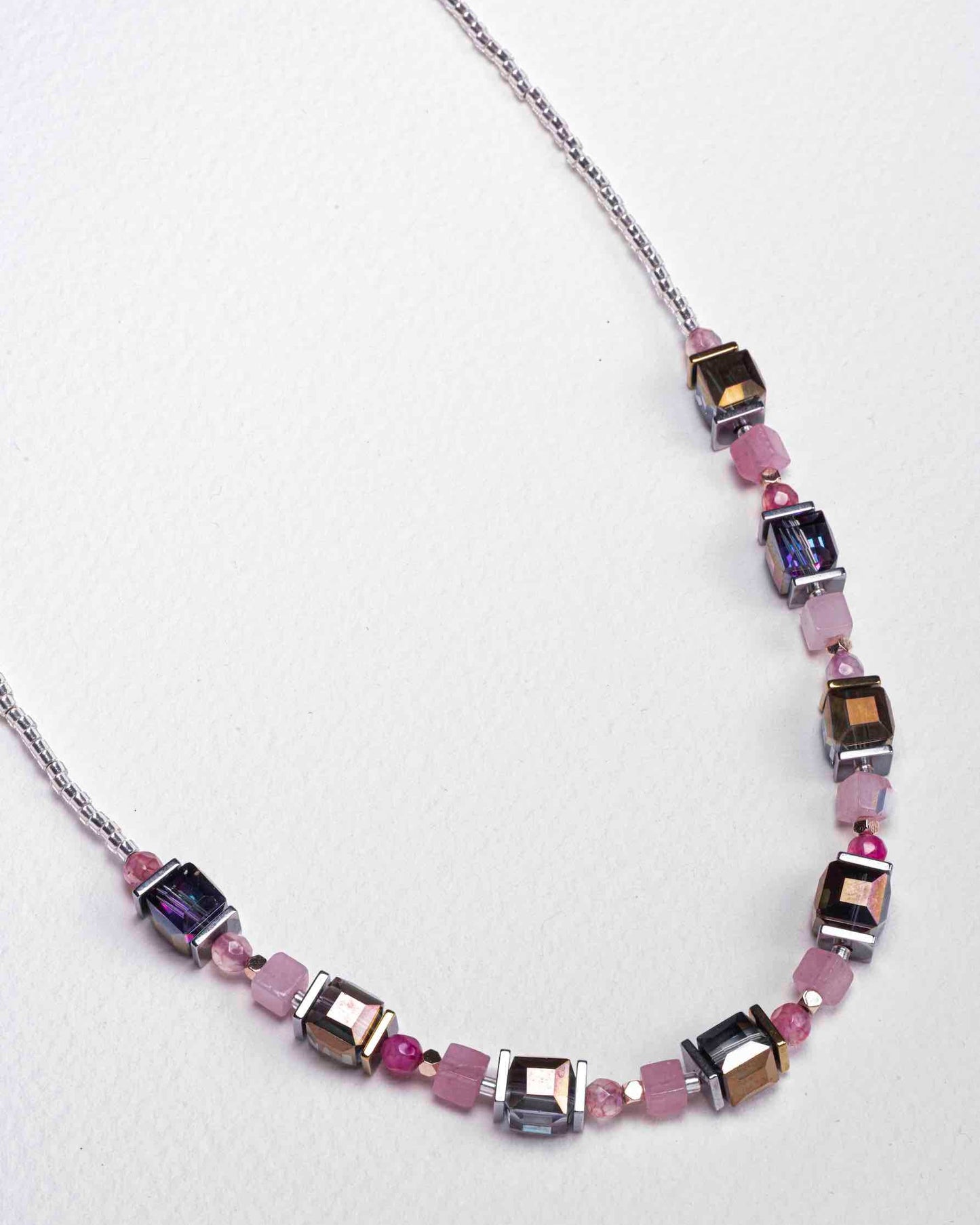 Sparkling pink necklace