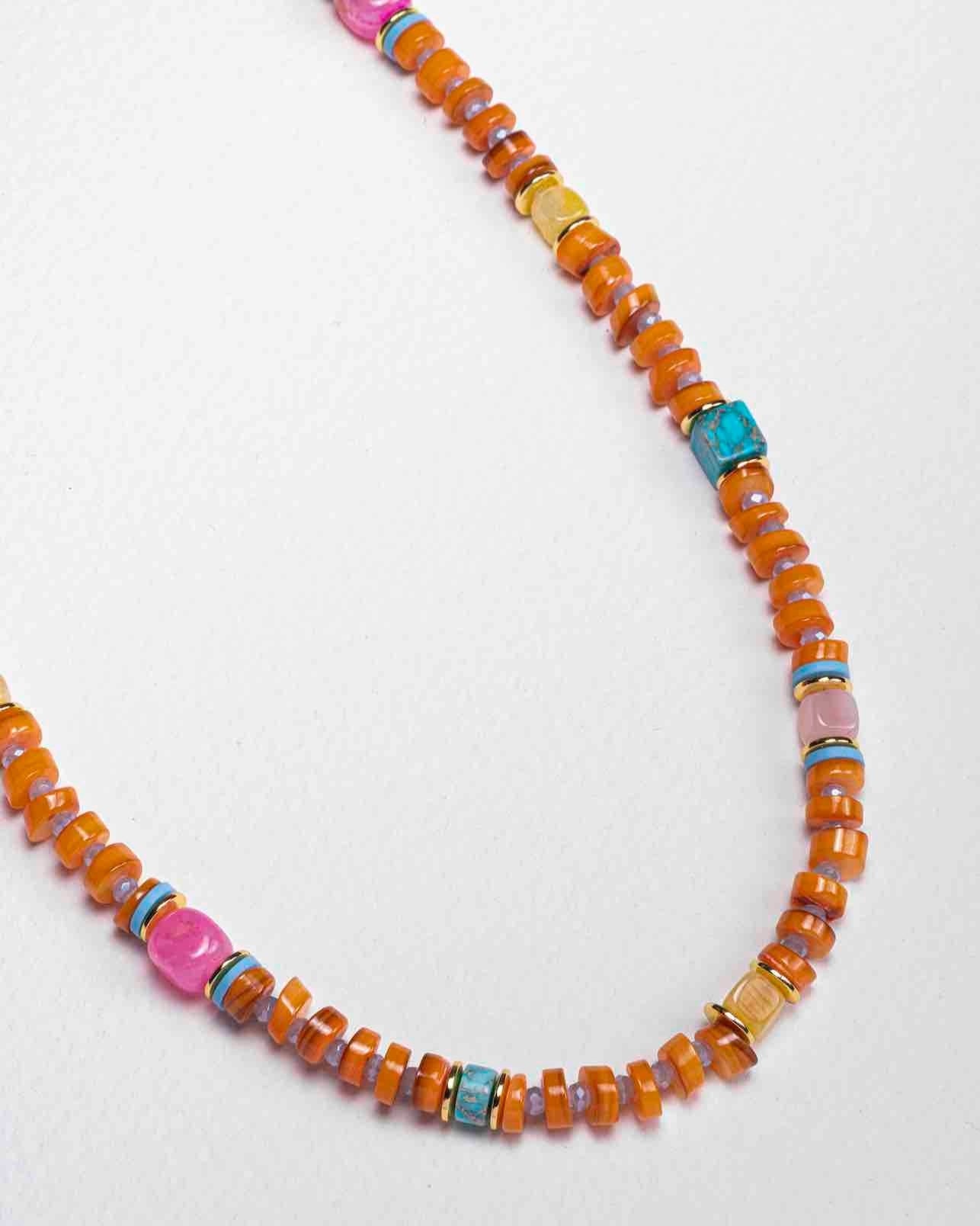 Orange shell necklace