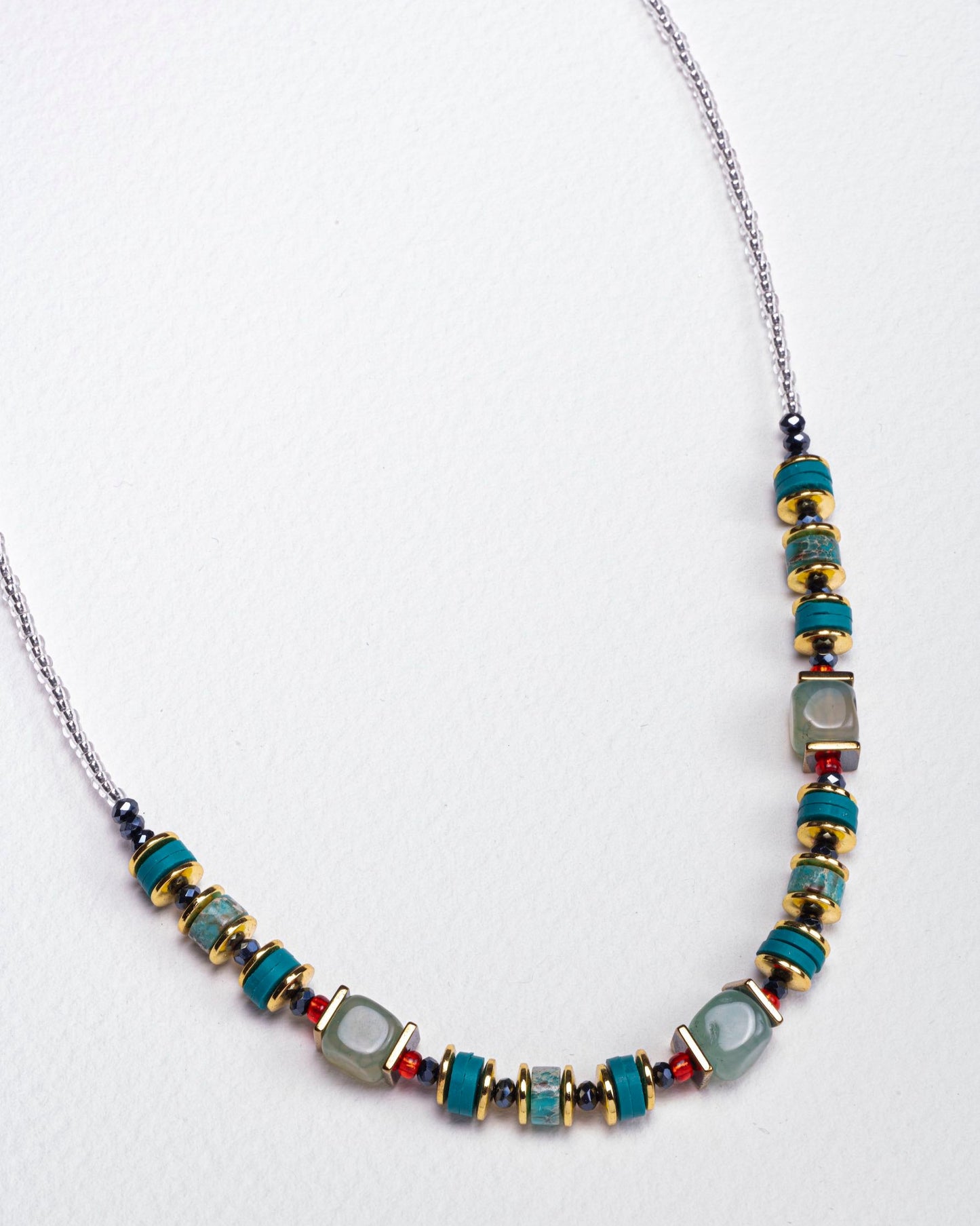 Como: sea green stone necklace