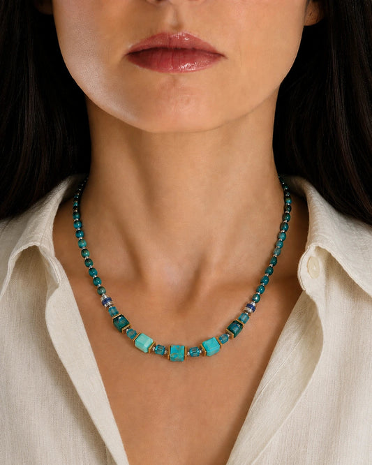 Turquoise gemstone necklace