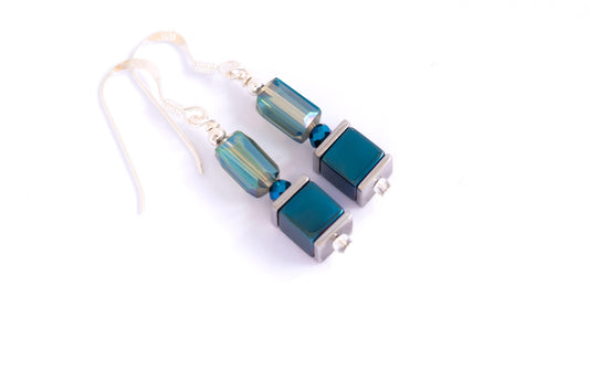 Metallic Shimmering Hematite Earrings