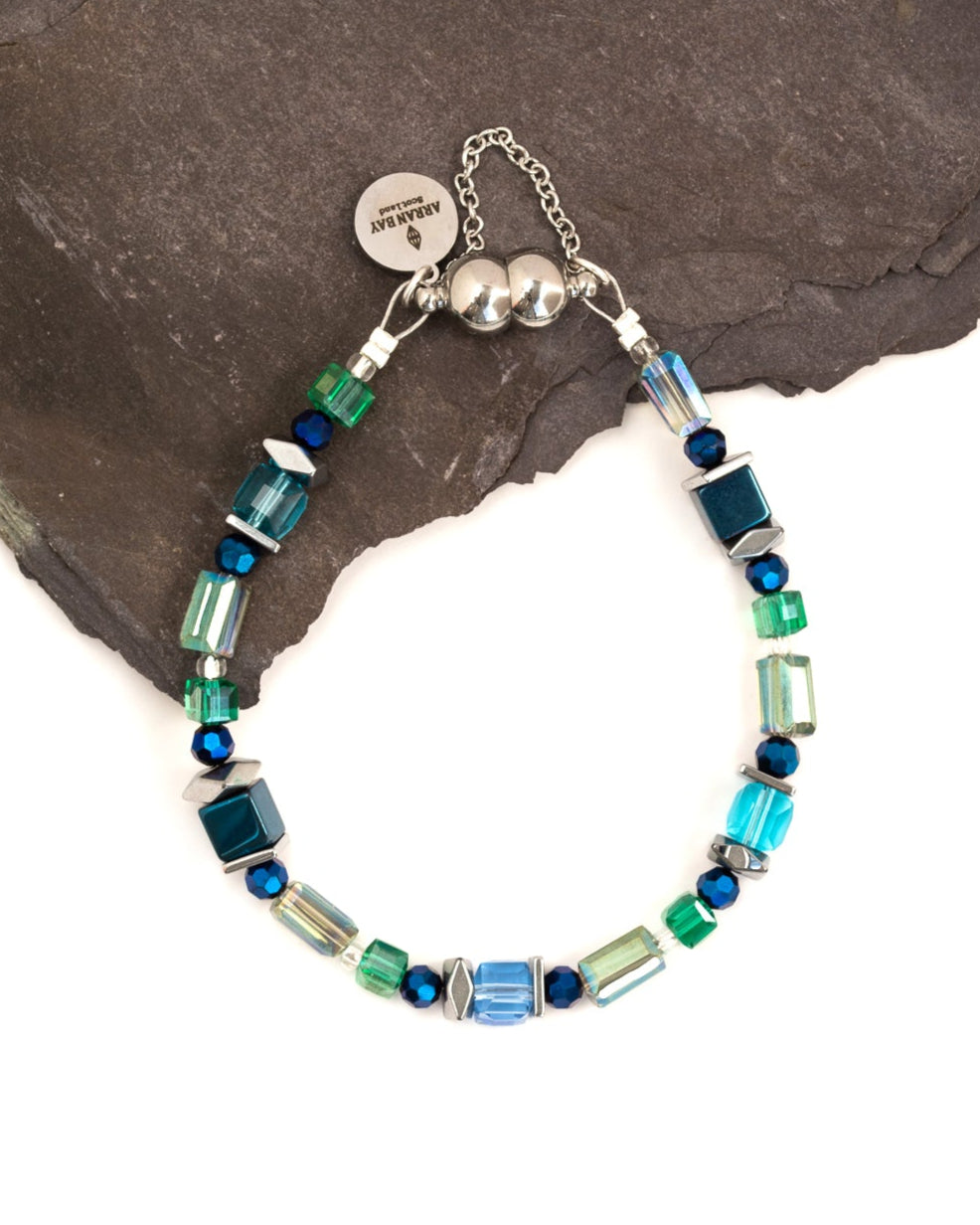 Metallic blue bracelet
