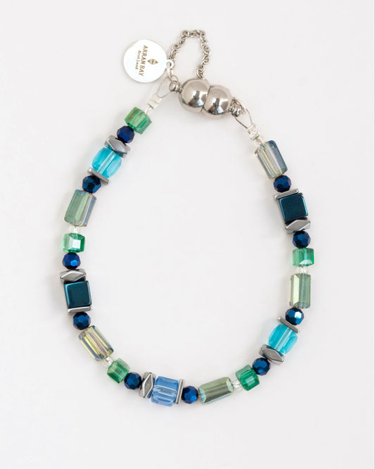 Metallic blue bracelet