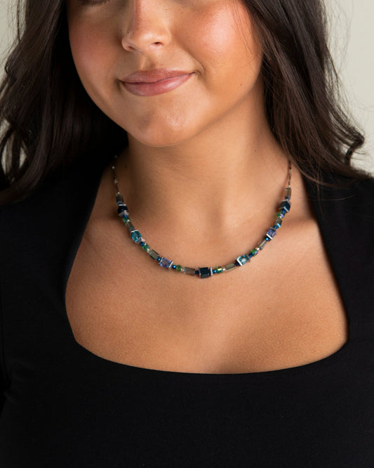 Metallic shimmering hematite necklace