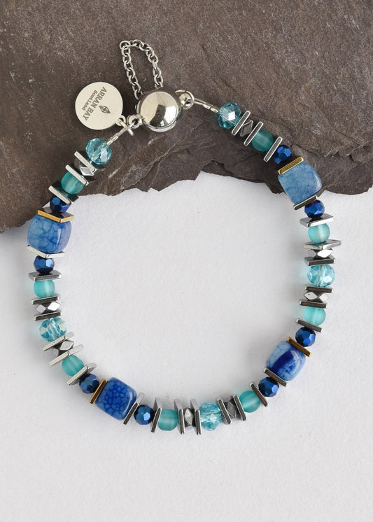 Blue semi-precious bracelet