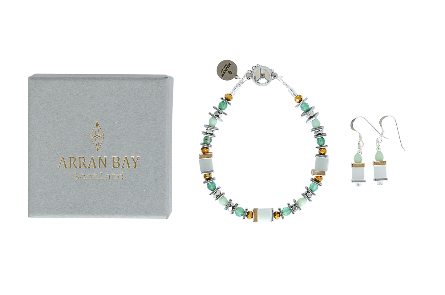 Mint semi precious bracelet