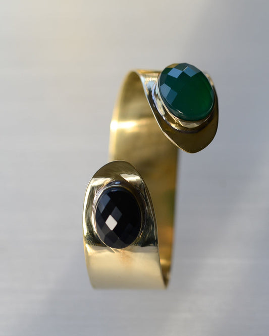 Gemini cuff green & black