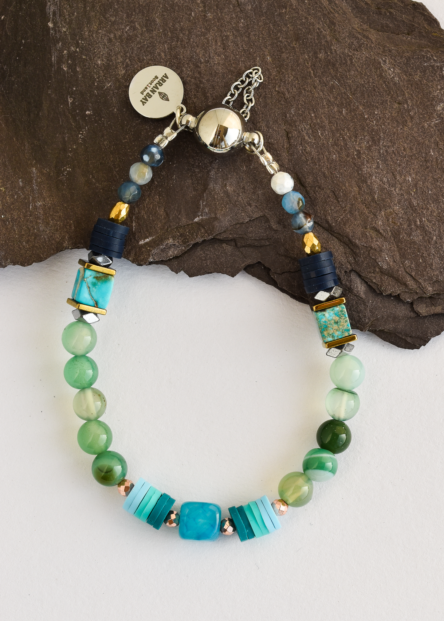 Jasper and agate bracelet