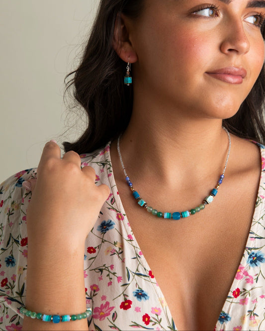 Jasper and agate necklace