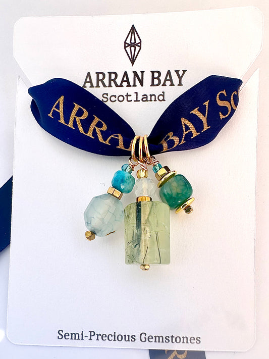 Semi precious triple charms