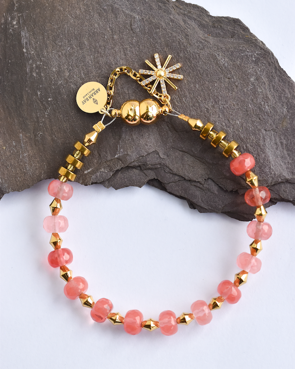 Lily pink stone bracelet
