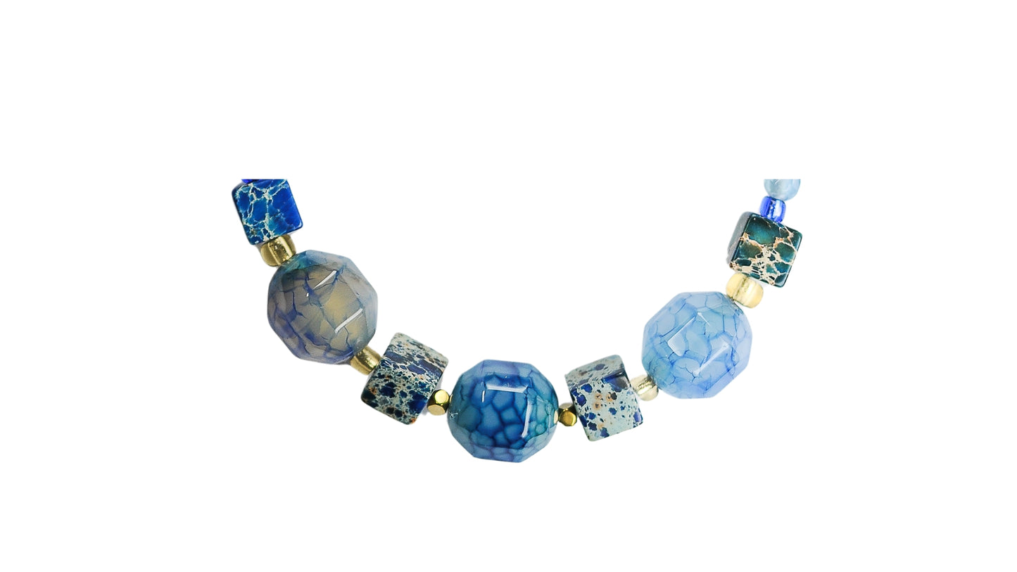 Pearl and jasper necklace