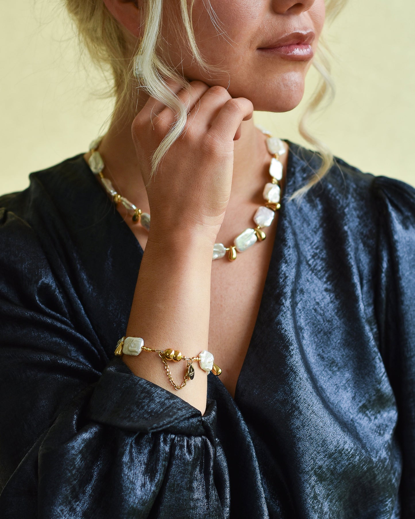 Keshi pearl bracelet