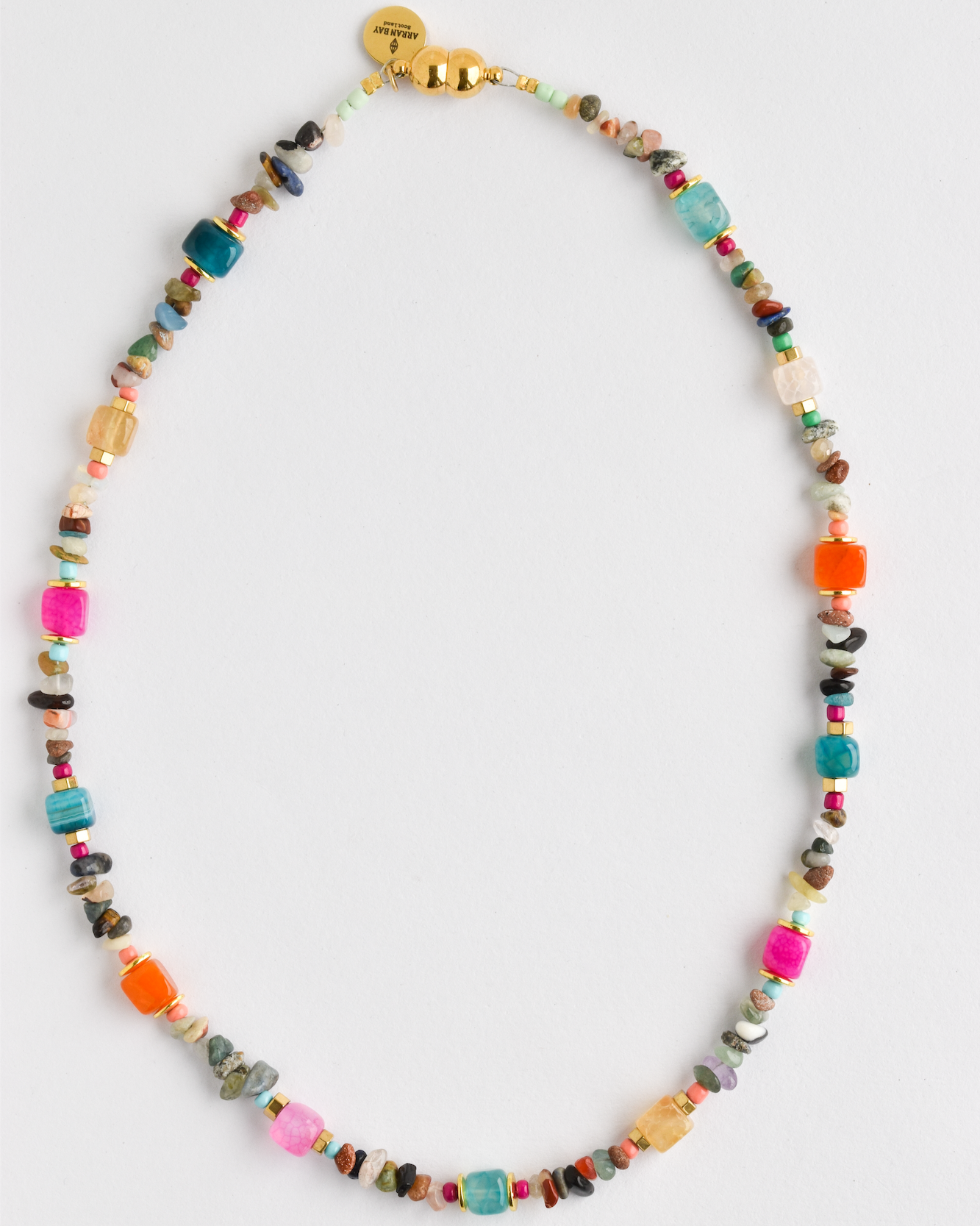 Quartz chip gemstone necklace