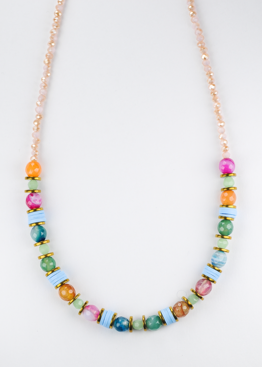 ROMA: Pastel agate necklace