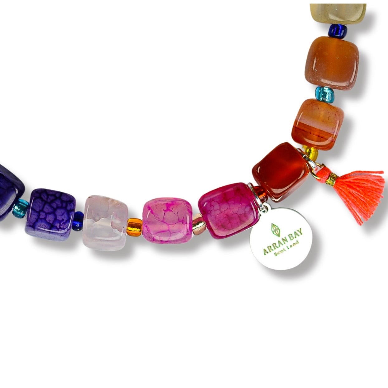 Bright semi precious stone bracelet
