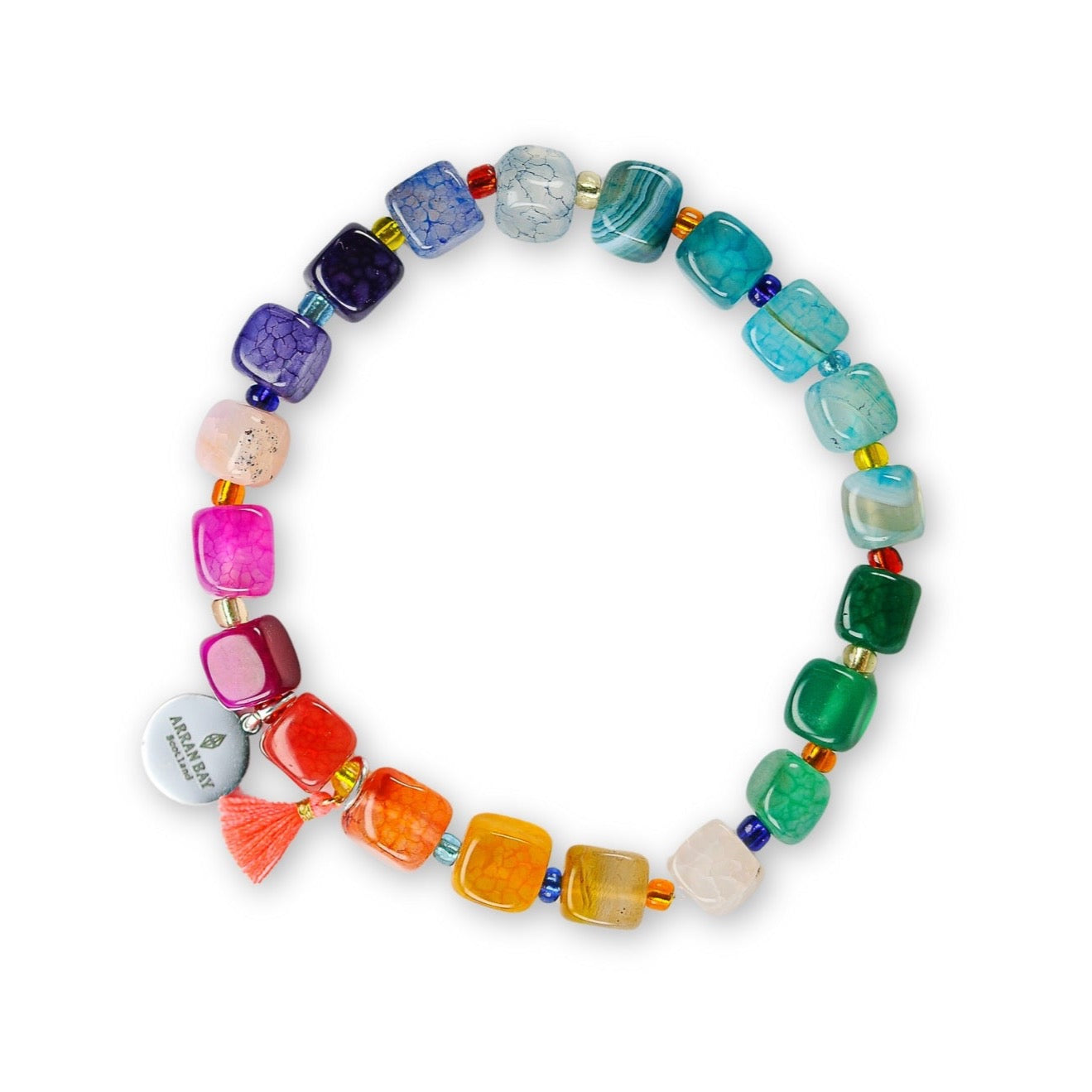 Bright semi precious stone bracelet