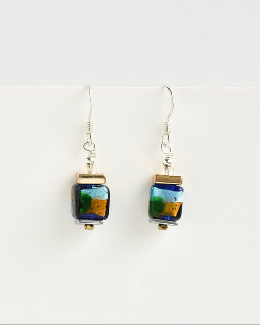 Halo foil glass earrings