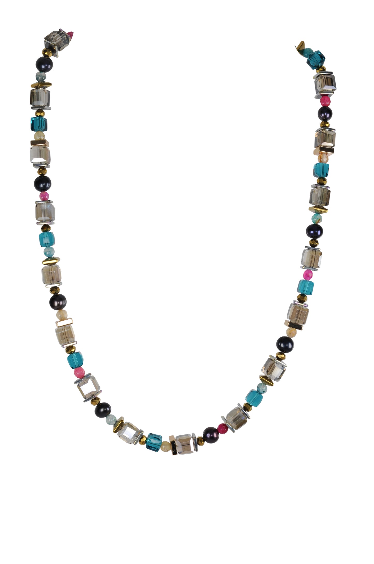 Glass and pearl necklace