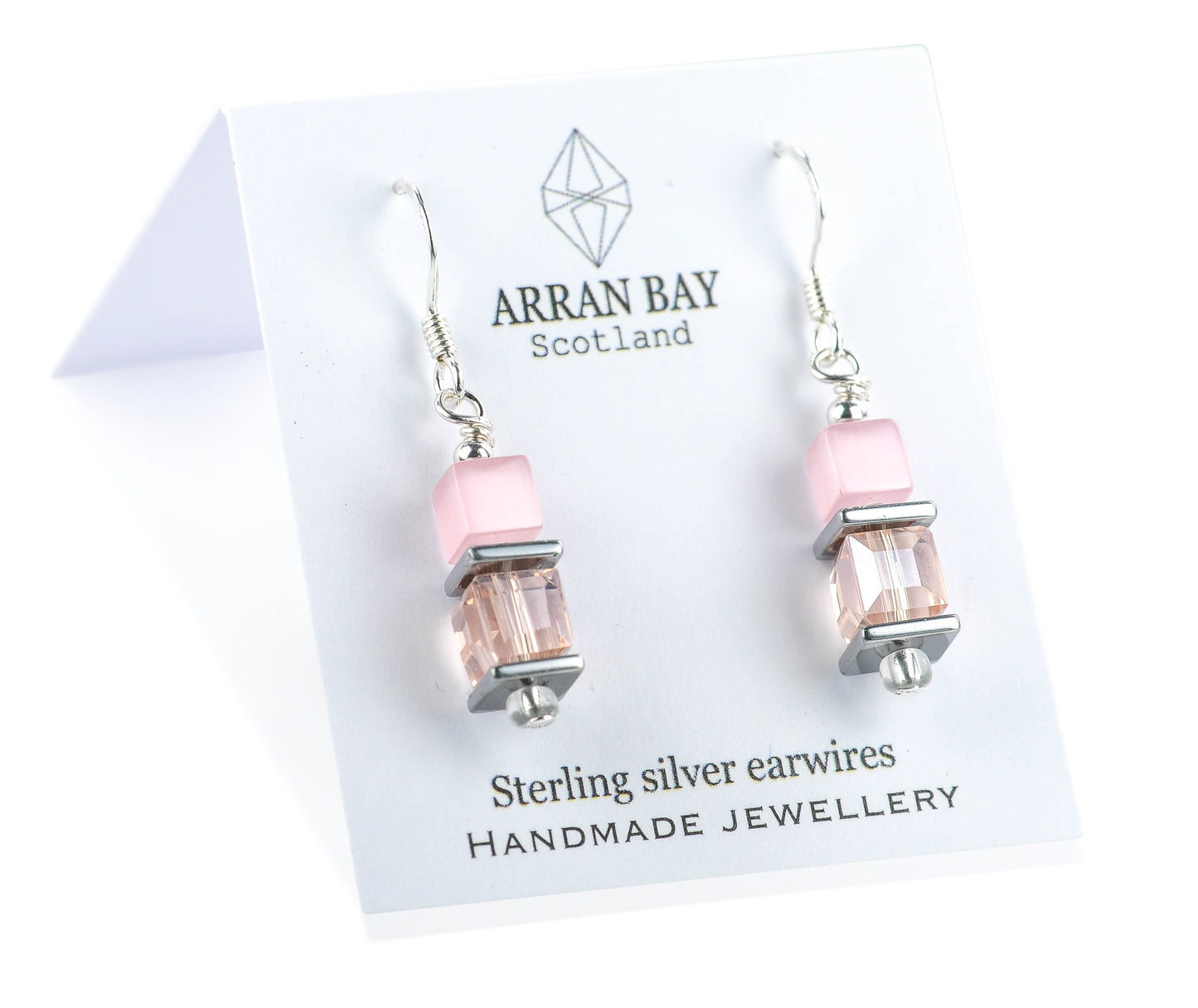 FL07: Pink cats eye earrings