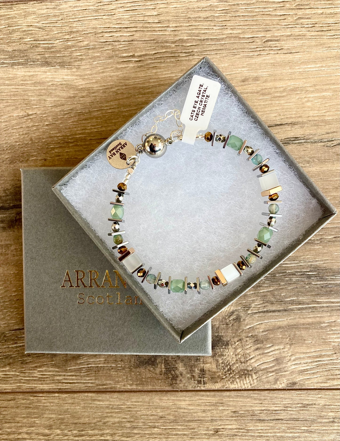 Mint semi precious bracelet