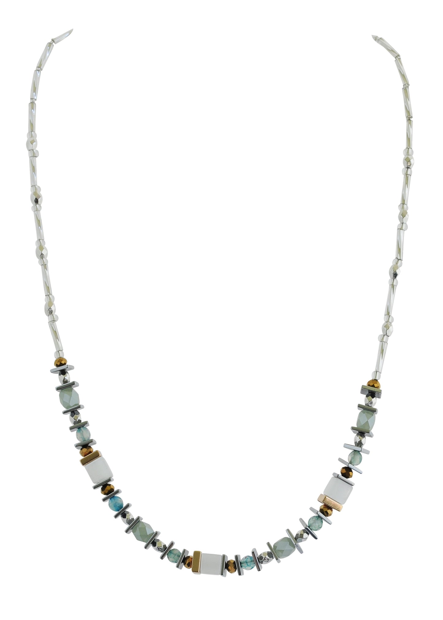 Multi-colour semi precious necklace - Mint