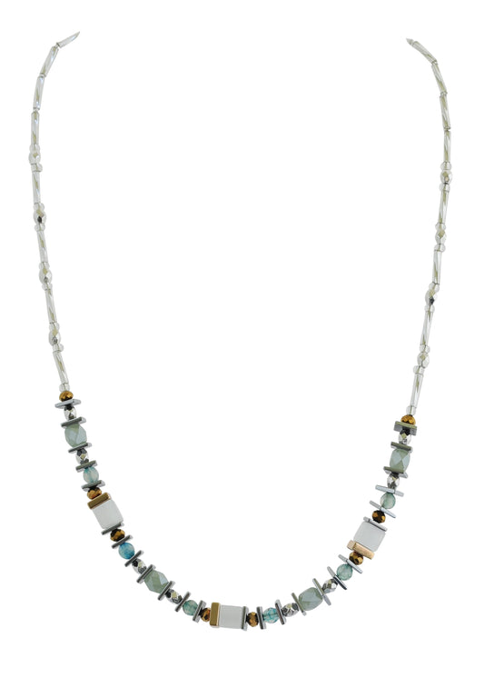 Multi-colour semi precious necklace - Mint