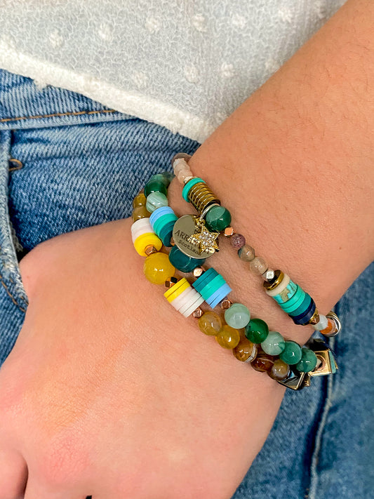 Jasper and agate bracelet