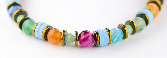 ROMA: Pastel agate bracelet
