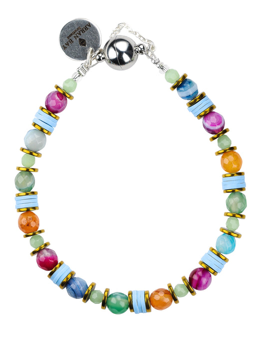 ROMA: Pastel agate bracelet