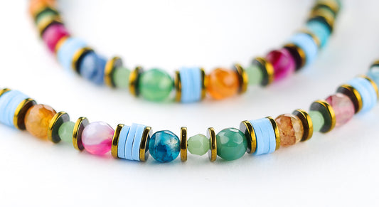 ROMA: Pastel agate necklace
