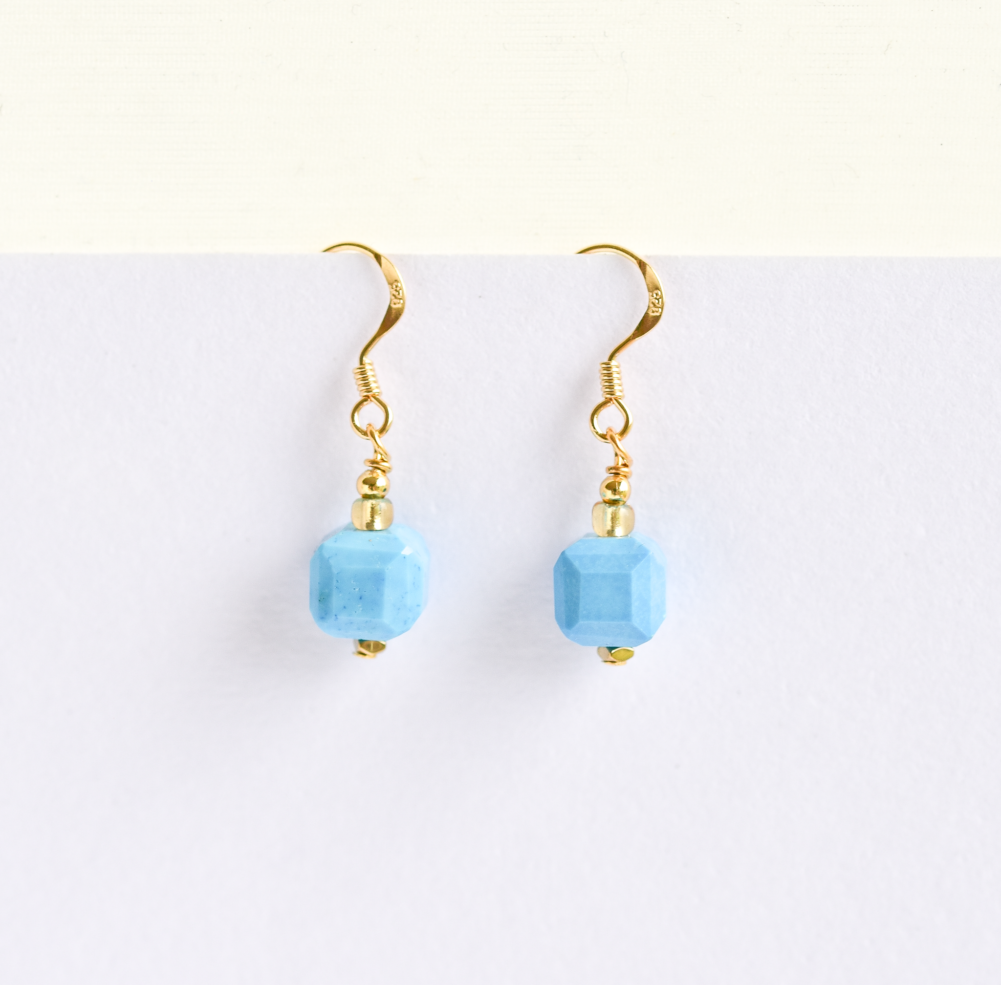 Turquoise and gold earrings