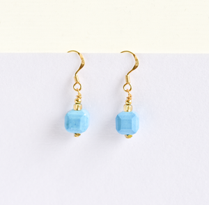 Turquoise and gold earrings