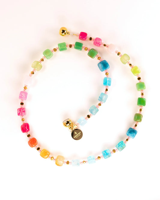Sunlit Stones Necklace – Rainbow Agate