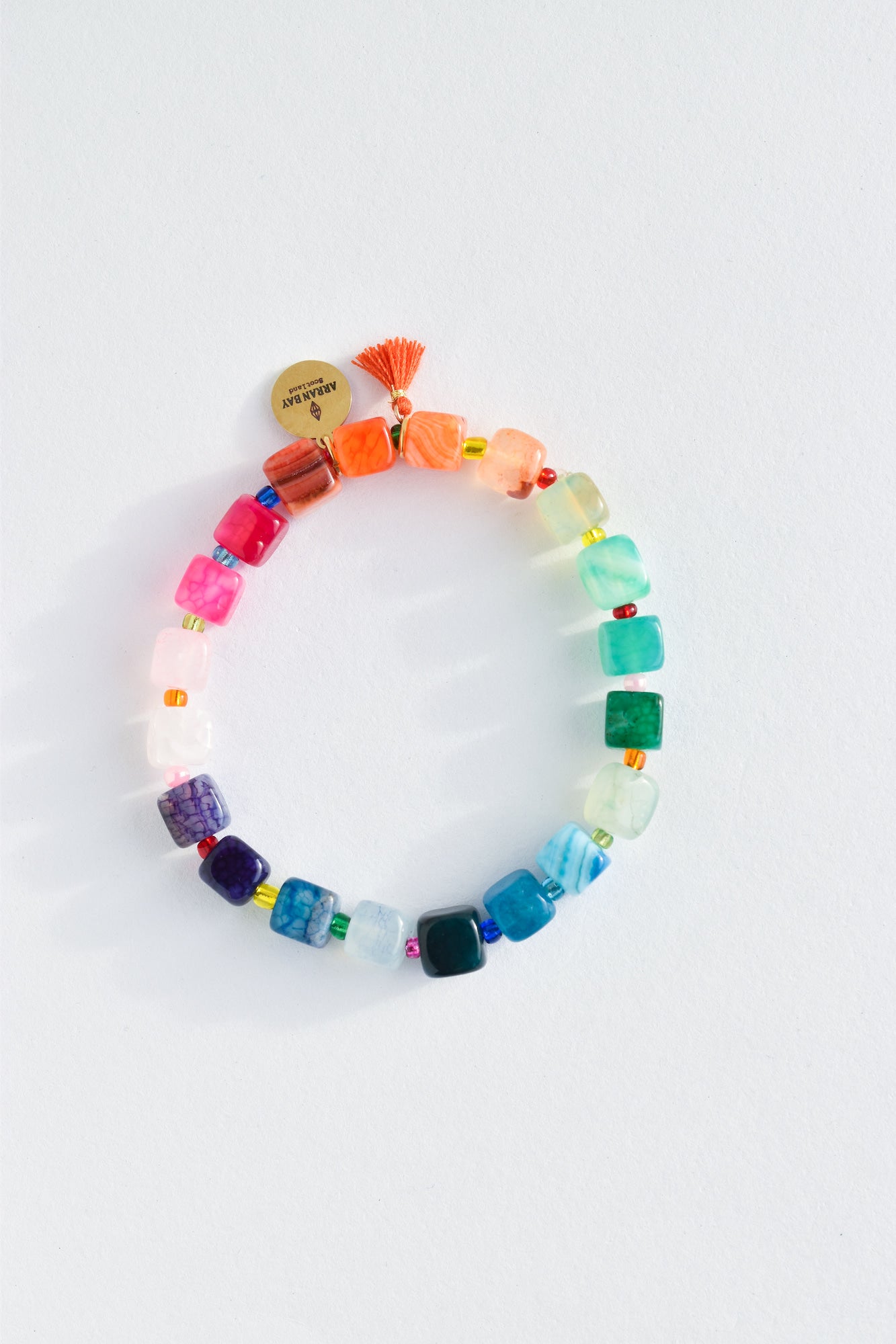 Sunlit Stones- bubblegum agate bracelet