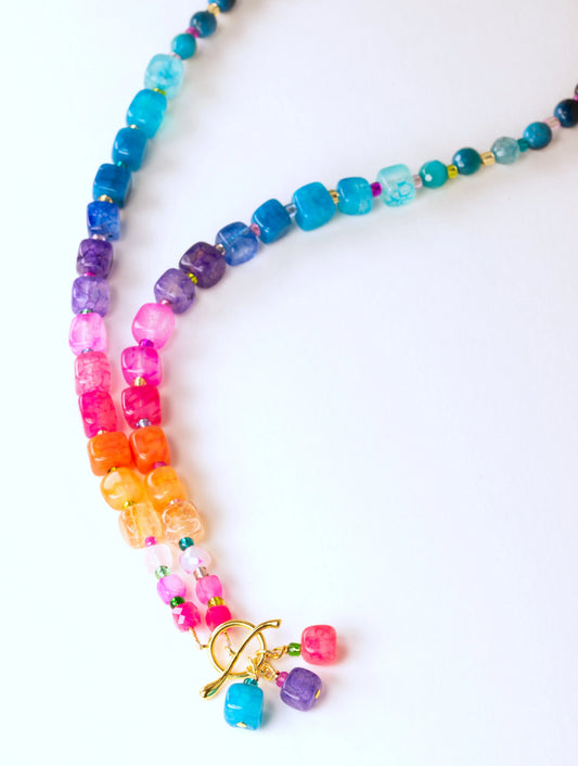 Sunlit Stones Necklace – Graded Colour Agate