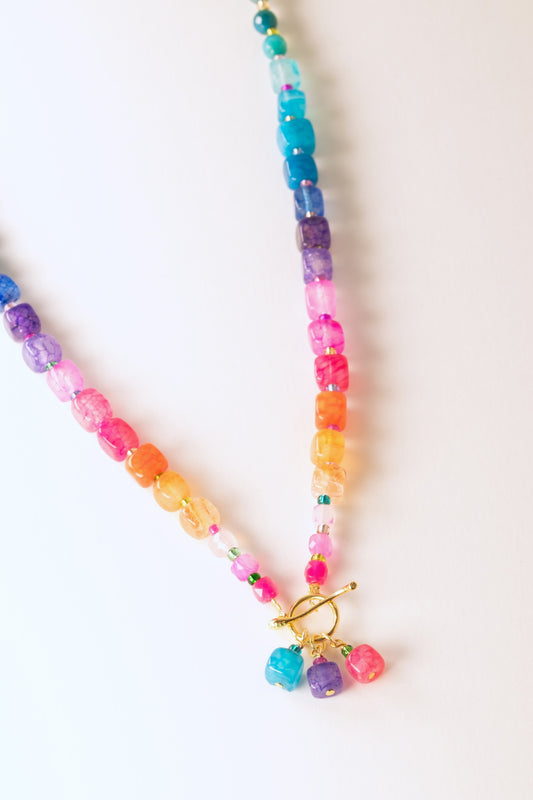Sunlit Stones Necklace – Graded Colour Agate
