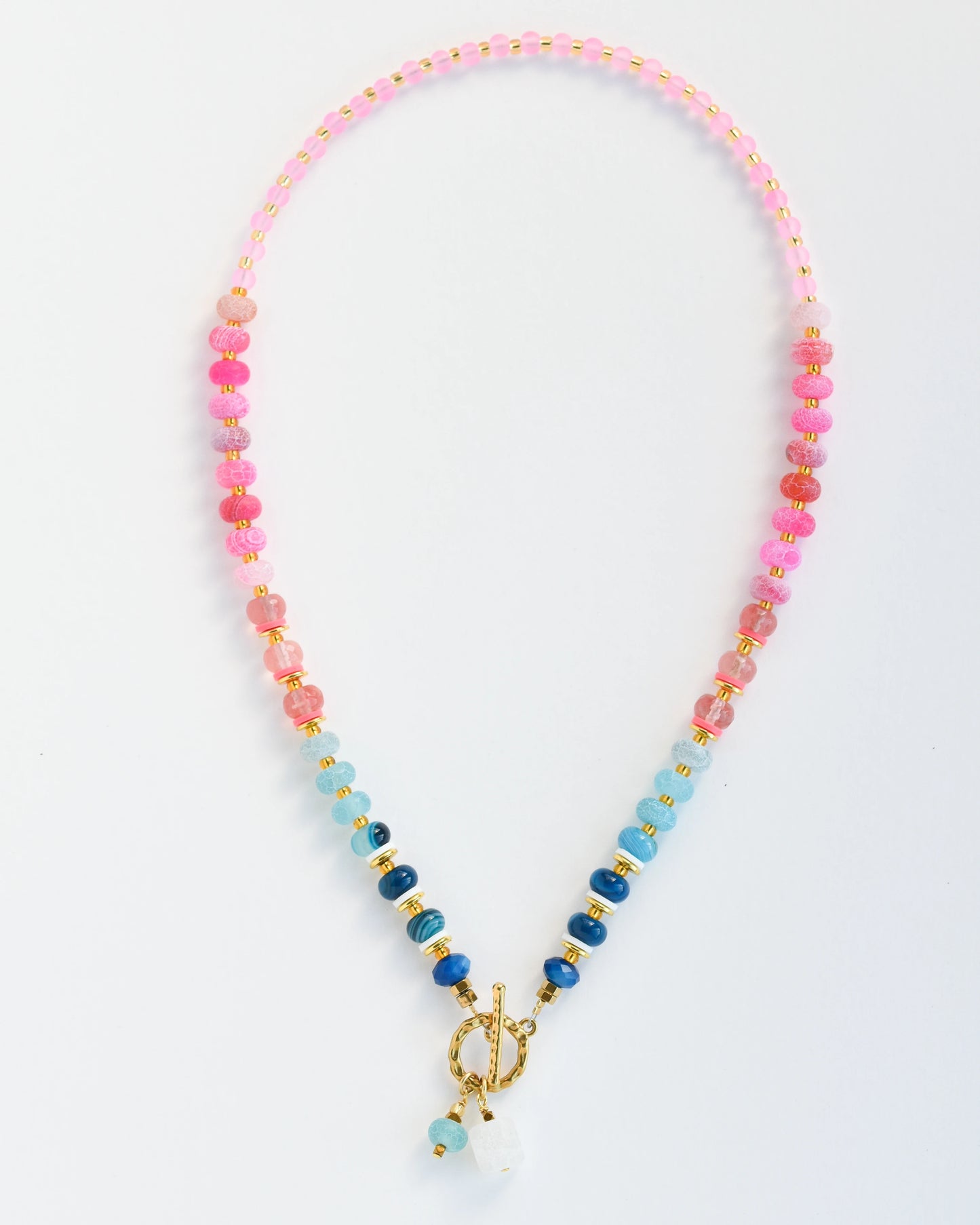 Agate Drop Charm Necklace