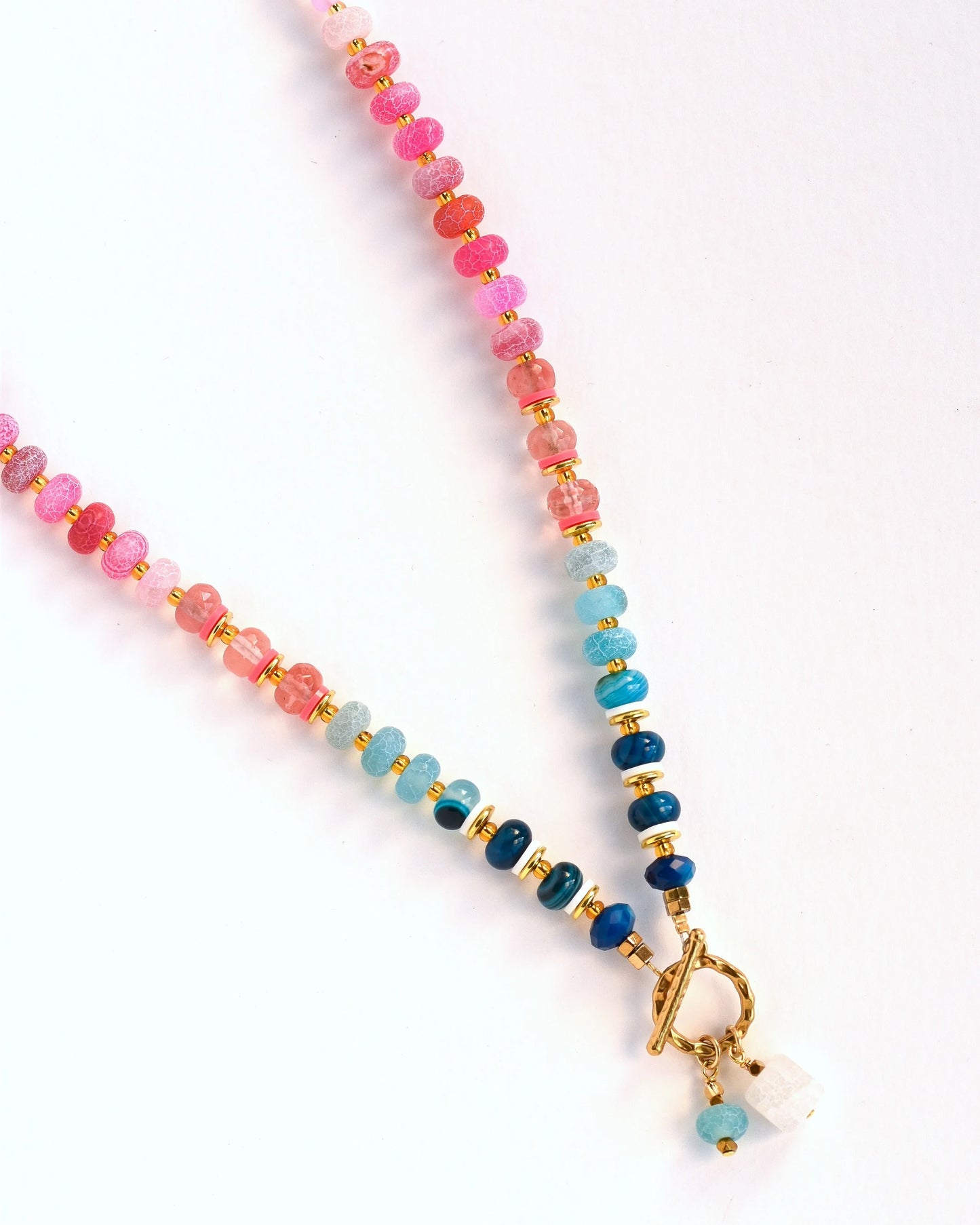 Agate Drop Charm Necklace