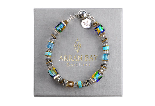 Halo foil glass bracelet