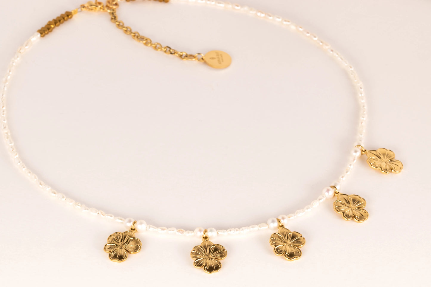 Daisy & Pearl Charm Necklace
