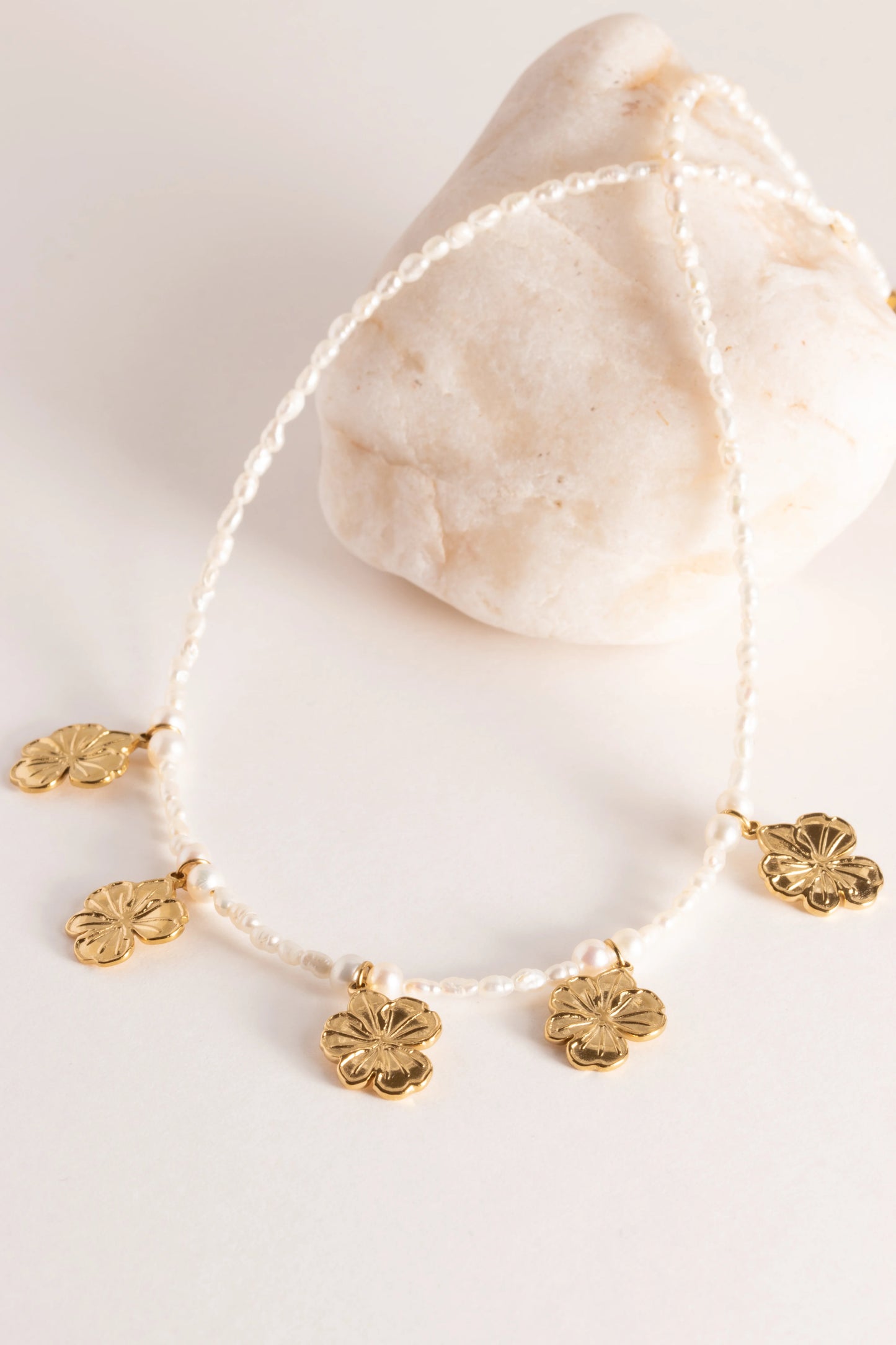 Daisy & Pearl Charm Necklace