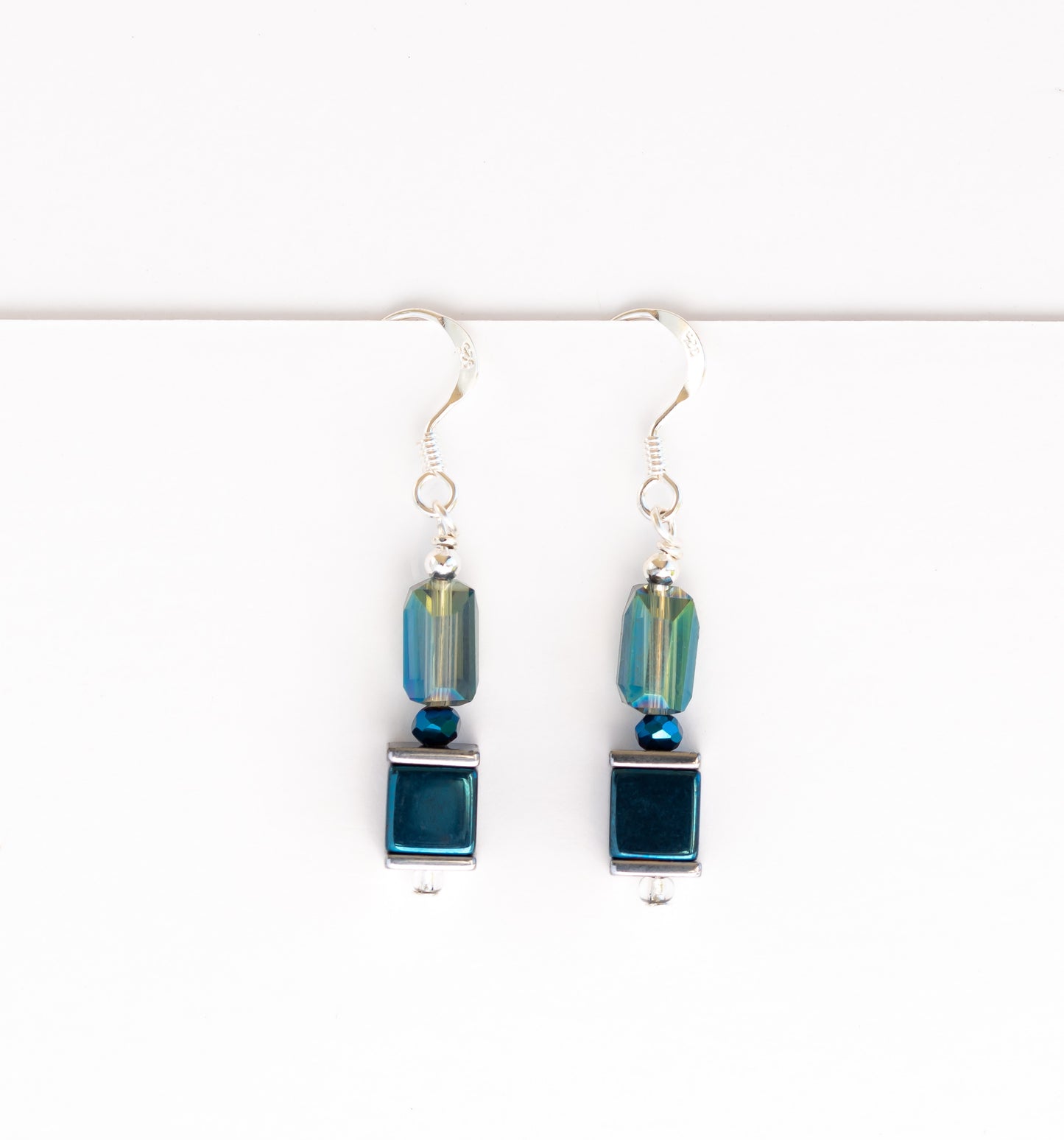 Metallic Shimmering Hematite Earrings