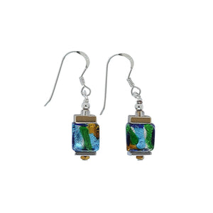 Halo foil glass earrings